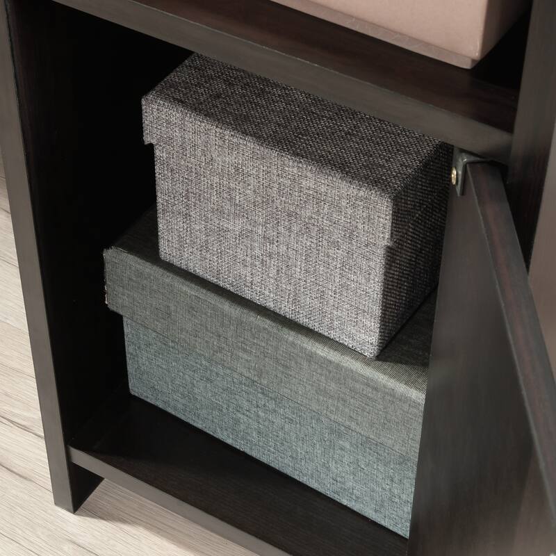 Engineered Wood Transitional Desk with Storage