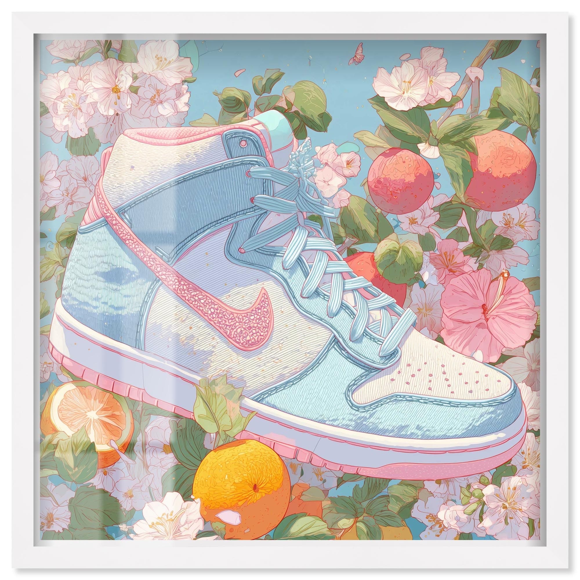 Sneaker Lost II Fashion Art Shadowbox Print by Art Remedy