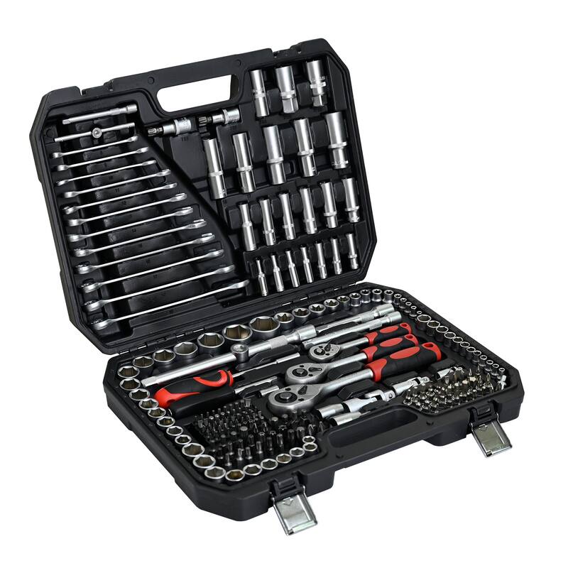 Basic Portable Manual Repair Tool Set with Case,Ratchet Wes,Wrenches
