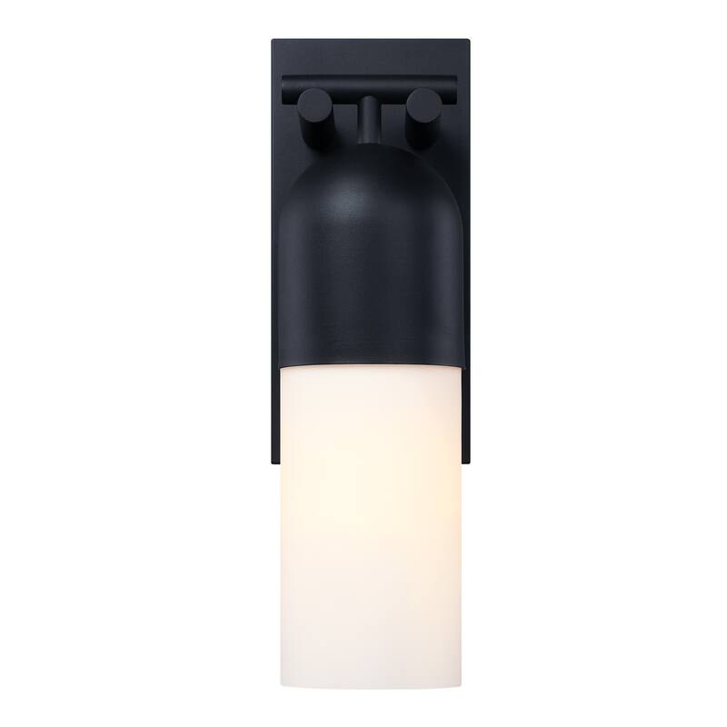 Ever Spring 7 in. 1-Light Black Outdoor Wall Sconce Light for Porches - 22