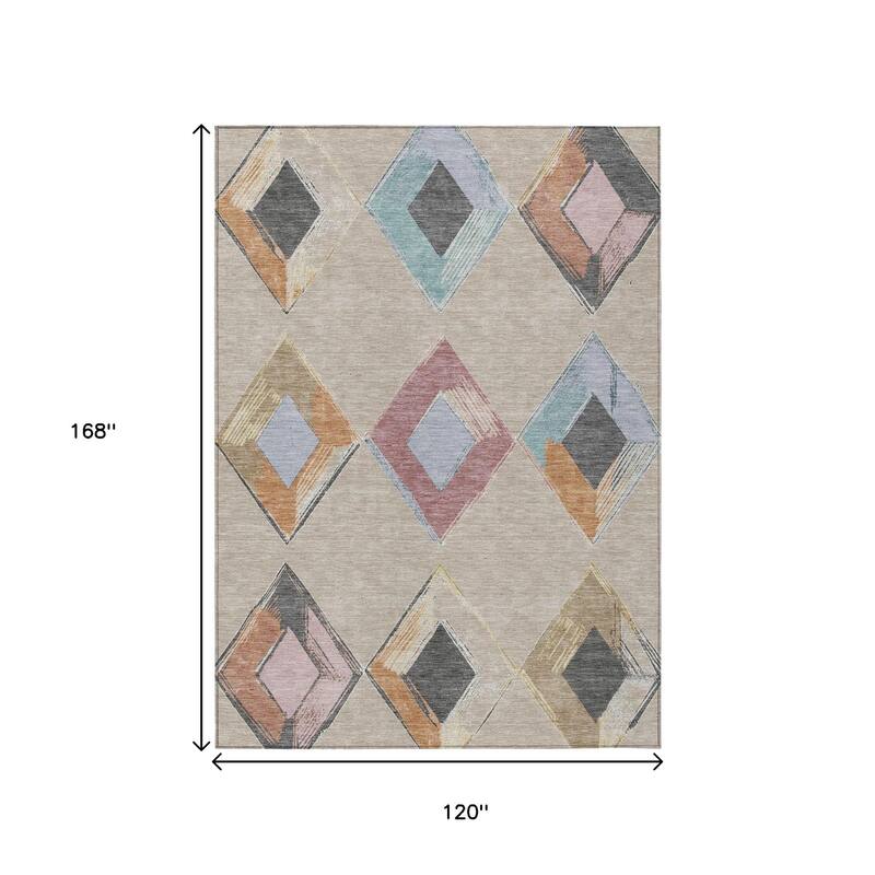 HomeRoots Geometric Transitional Rectangle Outdoor Rug