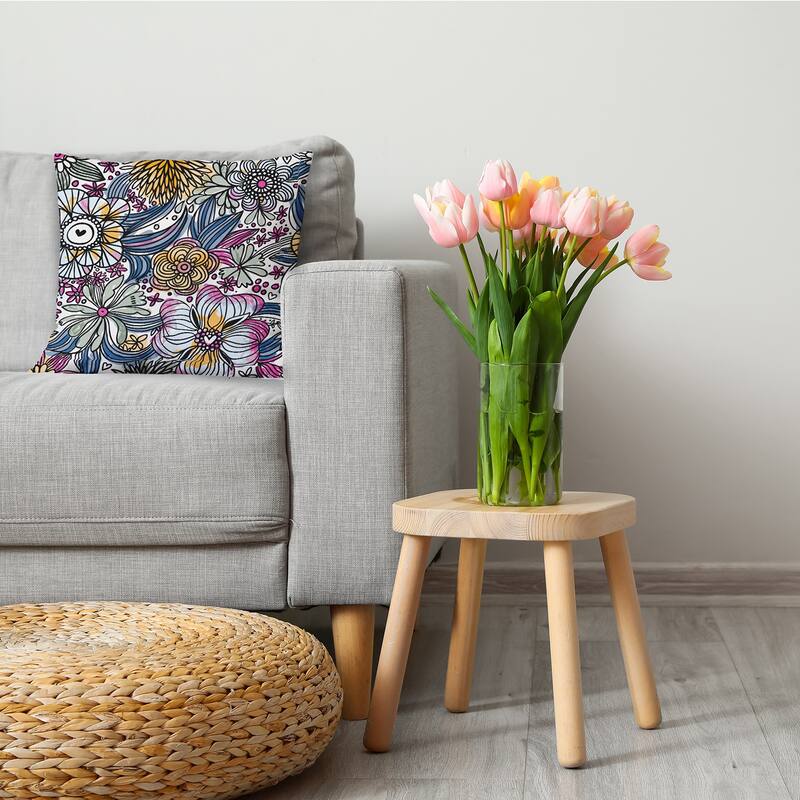 Flower Melange Decorative Throw Pillow