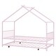 preview thumbnail 80 of 81, Metal house bed with trundle