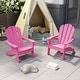 preview thumbnail 13 of 38, Outdoor HDPE Kid's Adirondack Chair for Kids - High Backrest & Armrests - 21" x 20.5" x 25"