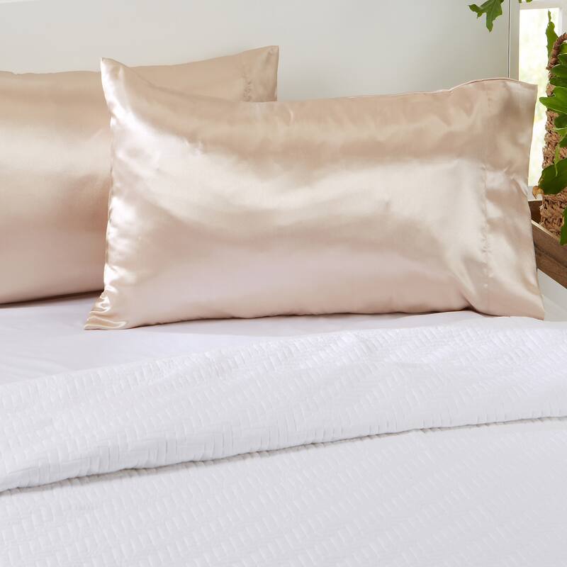 Great Bay Home 2-Pack Sateen Silk Pillowcase