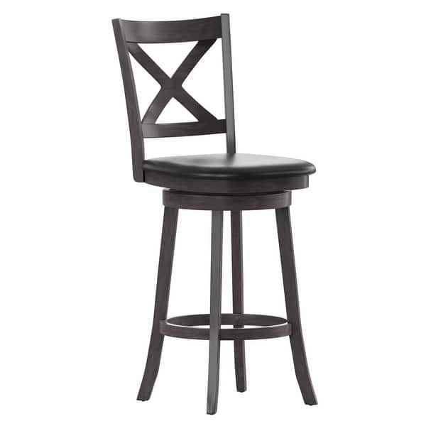 Classic Ladderback Wooden Swivel Bar Stool