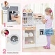 preview thumbnail 20 of 30, Costway Kids Kitchen Set Wooden Kitchen Playset with Clock, Microwave, - See Details