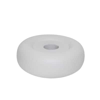 White Aluminum Candle Holder 1.4H - A - White