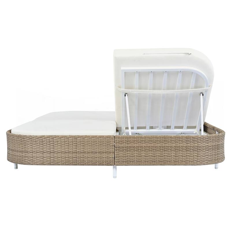 Iron Frame Outdoor Bed Loveseat