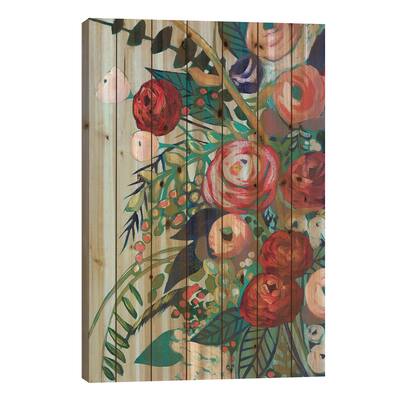 Lyrical Array II Print On Wood by Grace Popp - Multi-Color