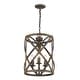 preview thumbnail 2 of 7, Golden Lighting Alcott 3-light Pendant in Antique Black Iron