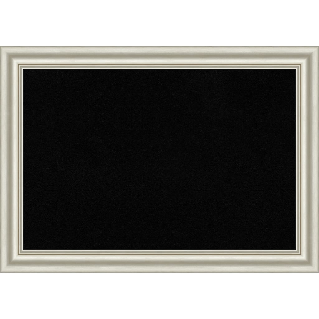 Sophia Silver Framed Cork Board - Bulletin Board, Organization Board, Pin Board