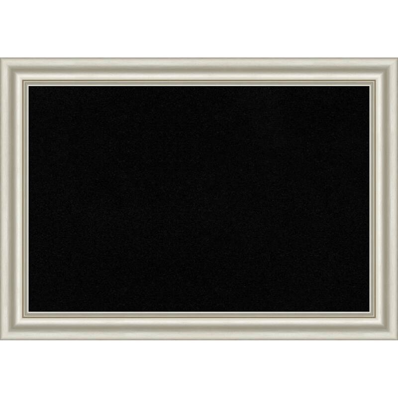 Sophia Silver Framed Cork Board - Bulletin Board, Organization Board, Pin Board