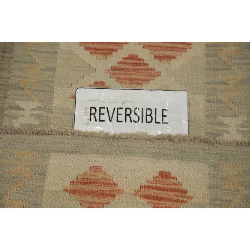 Hand Woven Oriental 100% Wool Carpet Southwestern Tribal Multi-Colored Kilim Runner Rug - 7' 9'' X 2' 0''
