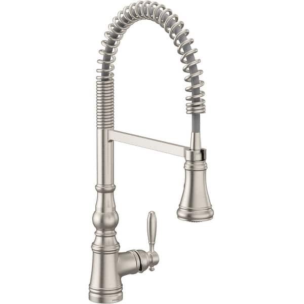Moen Weymouth 1.5 GPM Single Hole Pre-Rinse Pull Down Kitchen ...