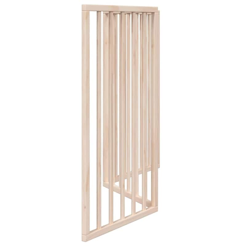 vidaXL Dog Gate Foldable Poplar Wood