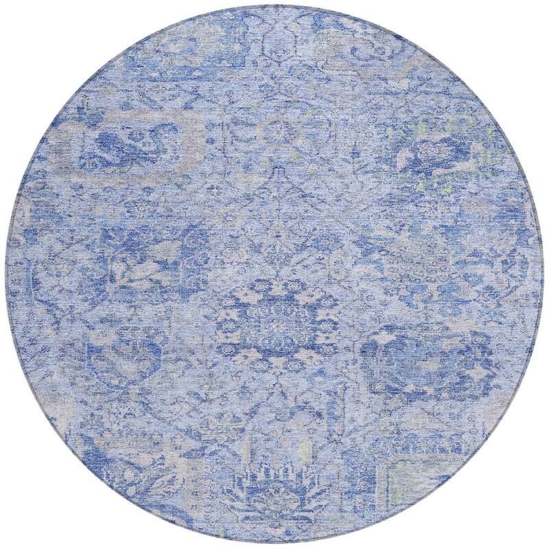 HomeRoots Damask Traditional Rectangle Outdoor Rug