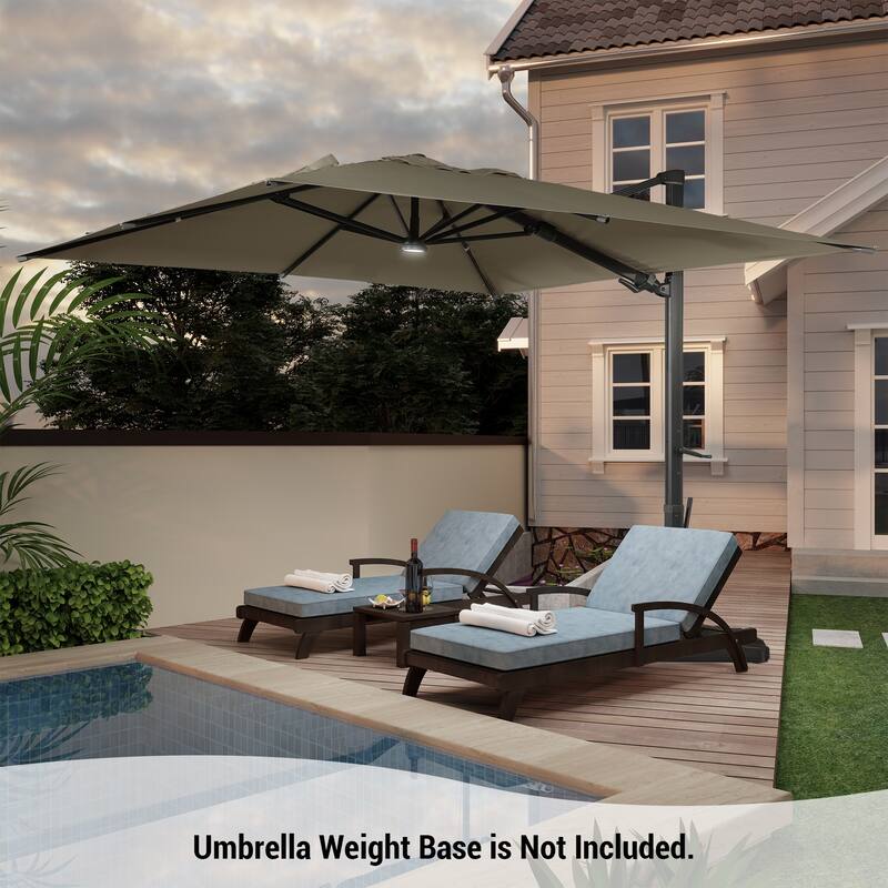 10FT Cantilever Umbrella Rectangular Crank Market Umbrella