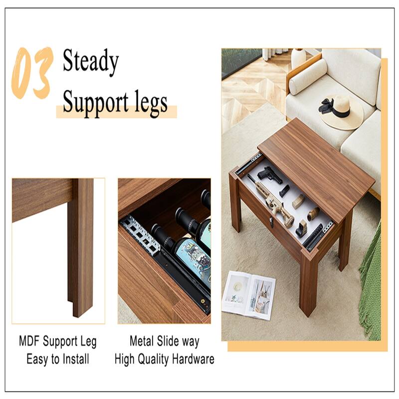 Multi-functional MDF Coffee Table with Password Lock