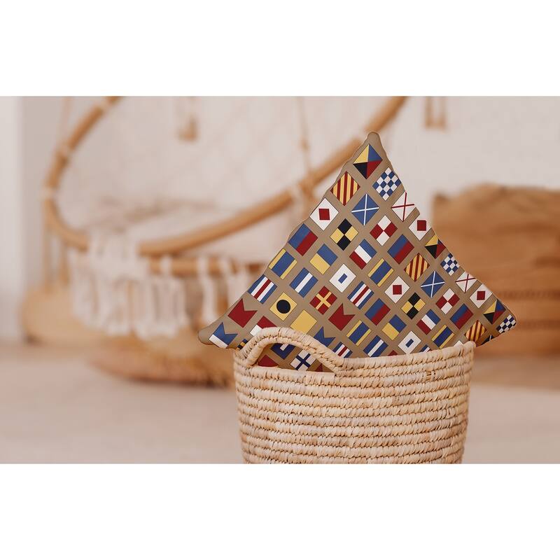 Nautical Flags Decorative Throw Pillow