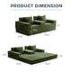 preview thumbnail 60 of 86, Corduroy Loveseat Sofa Bed 4 in 1 Foldable Floor Sofa Couch Convertible Boneless Couch