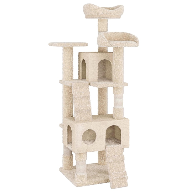 63in Cat Tree Tower - Light Yellow