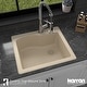 preview thumbnail 49 of 59, Karran Drop-In Quartz Composite 25 in. Single Bowl Kitchen Sink Kit