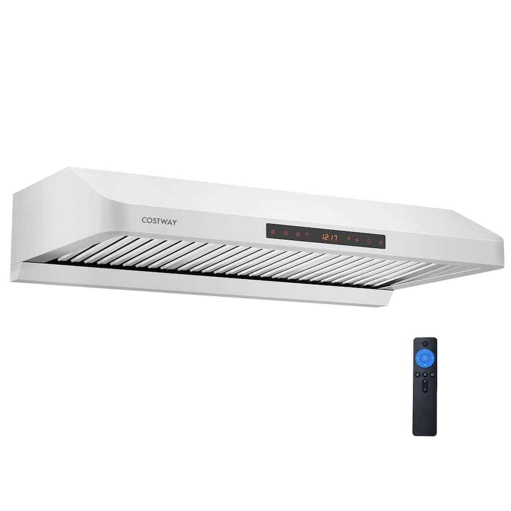 Costway 30/36 Inch Under Cabinet Range Hood with Oil Collector, 4 Fan - See Details