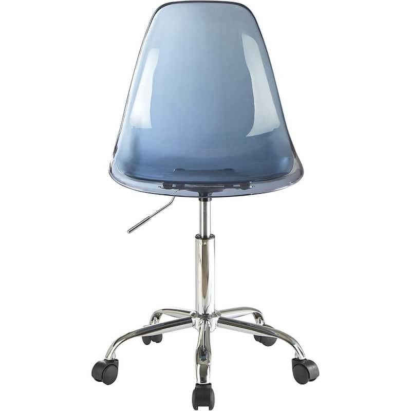 Urban Lifestyle Armless Acrylic Rolling Adjustable Office Chair