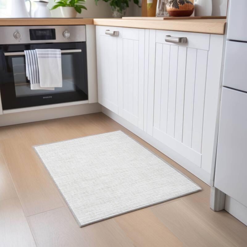 Machine Washable Indoor/ Outdoor Chantille Contempory Crosshatch Rug