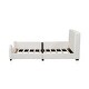 preview thumbnail 18 of 18, Twin Size Upholstered Platform Bed with Guardrail