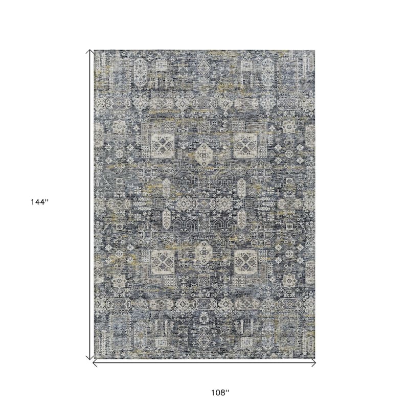 HomeRoots Oriental Transitional Rectangle Outdoor Rug