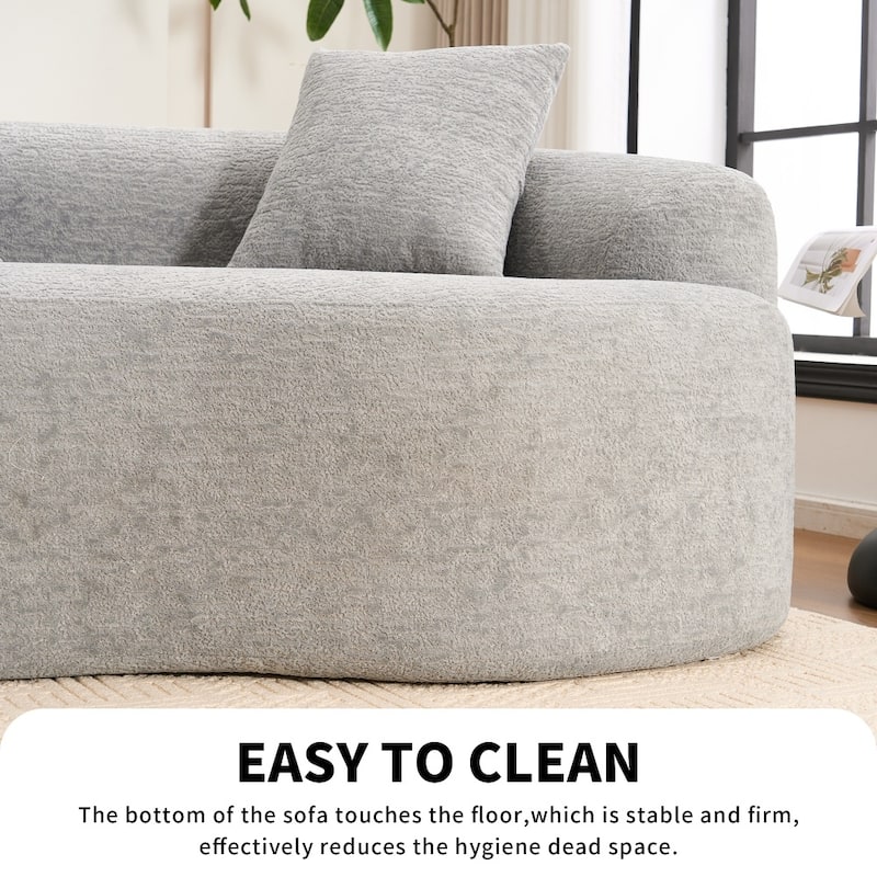 110'' Modular Sectional Curved Boneless Sofa