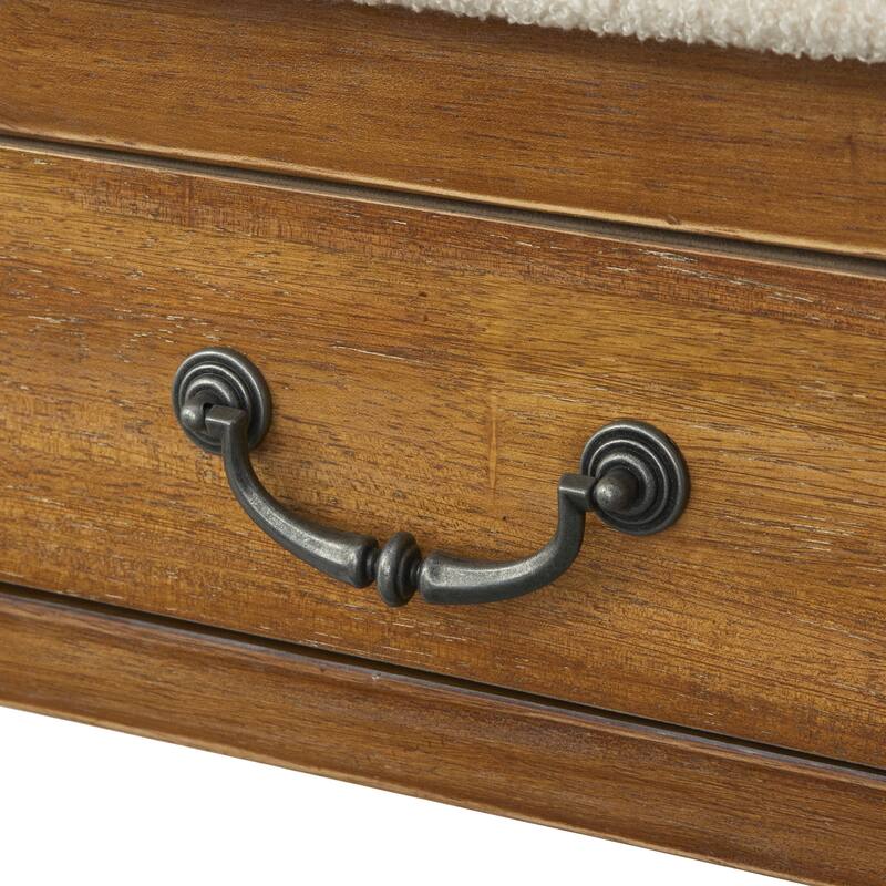 Lifestorey Palmer Solid Wood Bench with Storage