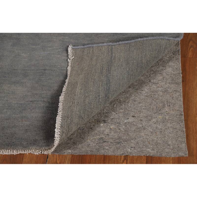 Gray Gabbeh Modern Area Rug Handmade Wool Carpet - 4'9" x 6'4"