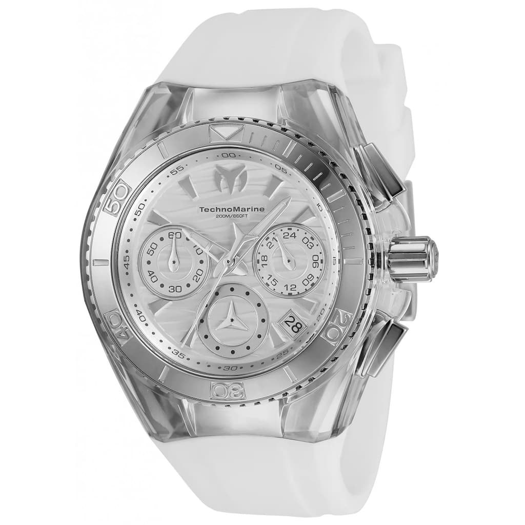 Technomarine Women's TM-120033 Cruise Quartz Chronograph Silver Dial Watch