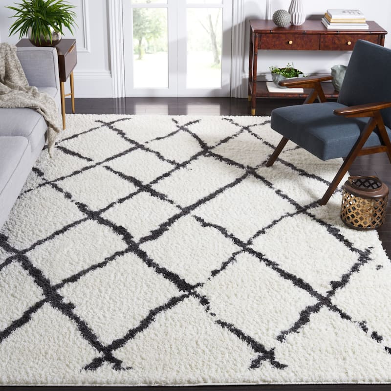SAFAVIEH Berber Shag Toyo Light Grey/Cream Rug