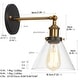 preview thumbnail 7 of 6, Modern 1-Light Swing Arm Wall Sconce with Cone Clear Glass Shade