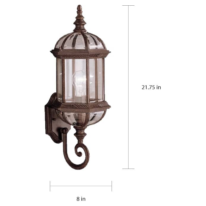 Kichler Lighting Barrie 1-light Tannery Bronze Outdoor Wall Lantern
