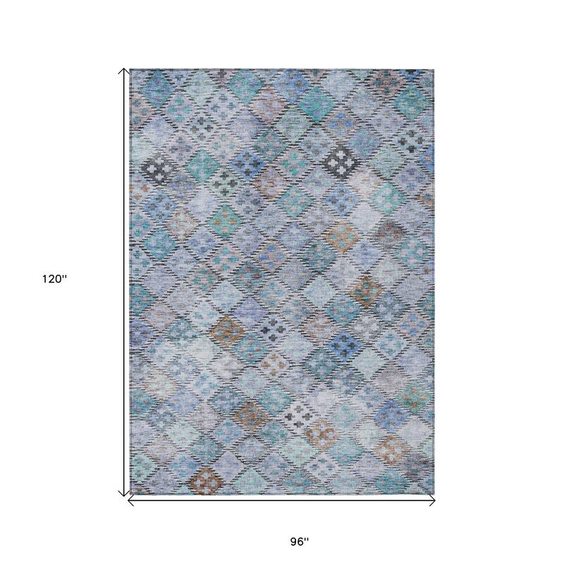 HomeRoots Geometric Transitional Rectangle Outdoor Rug