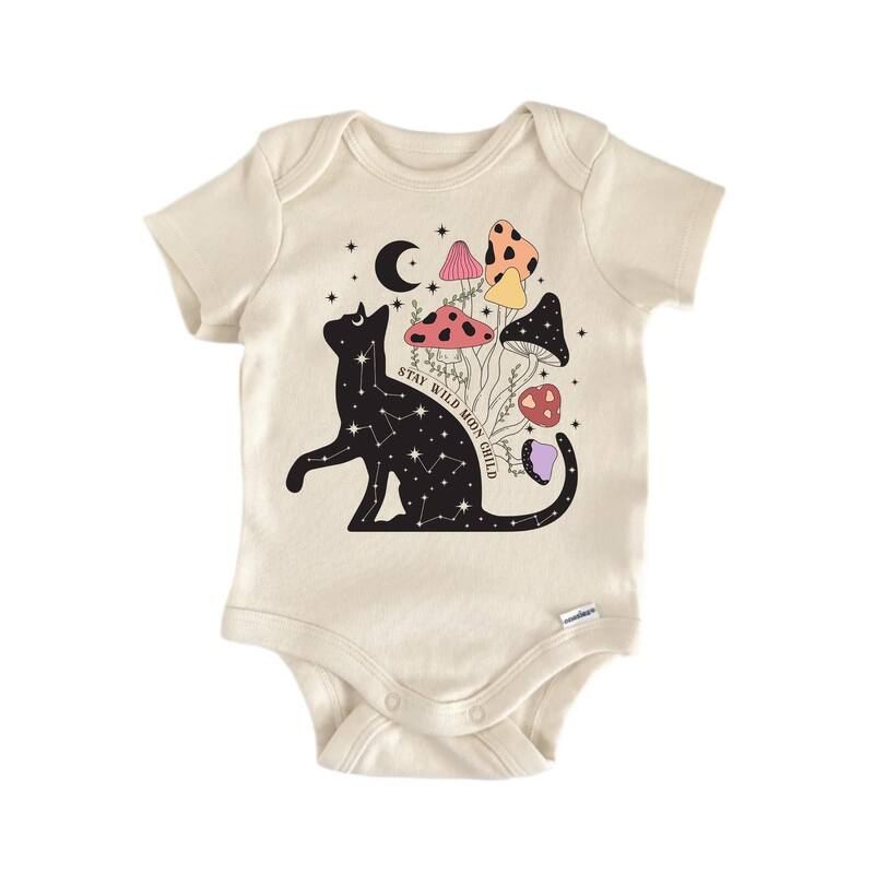 Stay Wild Moon Child Magic Mystical - Baby Boy Girl Clothes Bodysuit Funny Cute - Blue - 0-3M