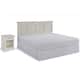 Seaside Lodge King Headboard and Nightstand by Homestyles - White - King - 2 Piece