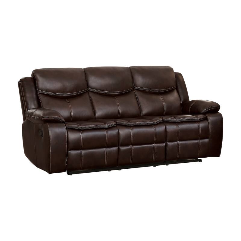 Ember Double Reclining Sofa - Brown