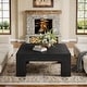 preview thumbnail 17 of 33, 39.4-Inch Square Coffee Table for Living Room, Farmhouse All Wooden Center Table
