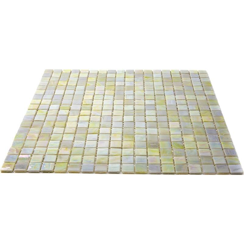 Apollo tile 12" x 12" Skosh Glossy Behr French Beige Glass Tile (18.69 sq ft/case) - 20 Pack