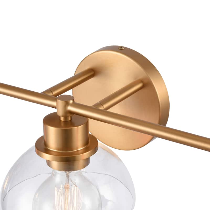 Elk Home Julian Brushed Gold With Glass Shade 2 Light Vanity Light