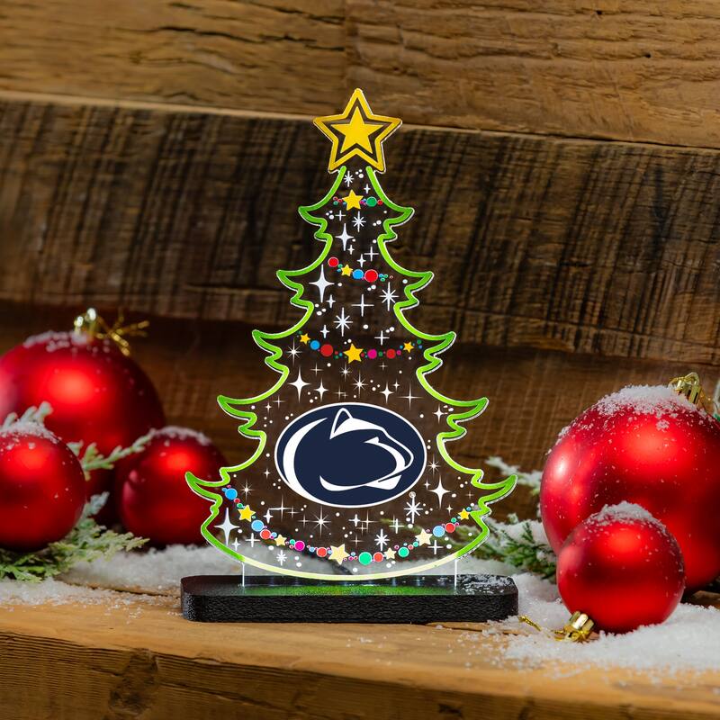 10" LED Tabletop Christmas Tree Desklite Sign. Penn State University