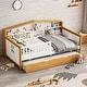 preview thumbnail 3 of 16, Wood House Daybed with Trundle and Bookcase
