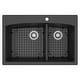 preview thumbnail 66 of 81, Karran Drop-In Quartz 33 in. 1-Hole 60/40 Double Bowl Kitchen Sink Kit