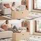 preview thumbnail 35 of 48, 15" Tall Foldable Storage Ottoman Lift-Top Lid & Carry Handle Multi Functional Footrest Shoe Bench Coffee Table for Living Room
